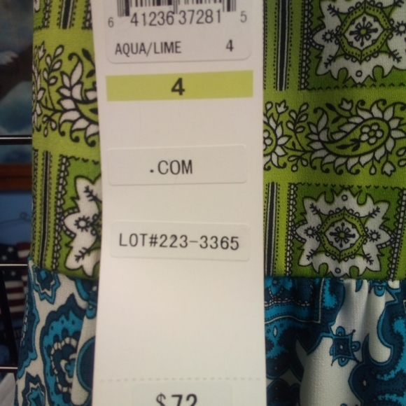 $72 London Style Multicolor Maxi sz 4 NWT - Picture 7 of 7